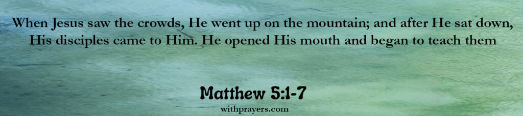 Matthew 5:1-7 Bible Verse About Mountains