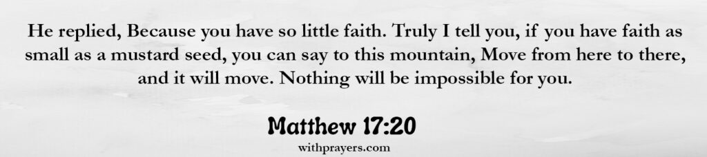 Matthew 17:20 Bible Verse About Mountains